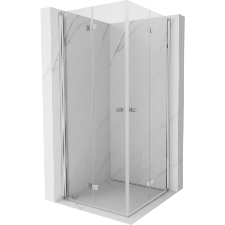 Mexen Mist-F Duo cabine de douche pliante 85 x 85 cm, transparent, chrome - 8A6-085L-085P-01-00