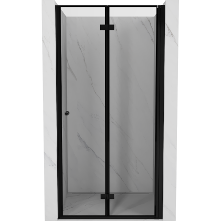 Mexen Mist-F porte de douche pliable droite 90 cm, cadre noir, noir - 8A6-090-000-70-70-P