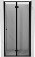 Mexen Mist-F drzwi prysznicowe składane prawe 90 cm, czarna ramka, czarne - 8A6-090-000-70-70-P