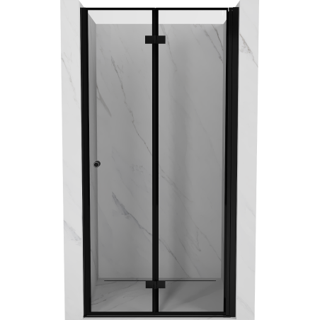 Mexen Mist-F Duschfaltwand rechte Seite 110 cm, schwarzer Rahmen, schwarz - 8A6-110-000-70-70-P
