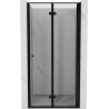 Mexen Mist-F Duschfaltwand rechte Seite 110 cm, schwarzer Rahmen, schwarz - 8A6-110-000-70-70-P