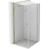Mexen Mist-F T faltbare Duschkabine links 85 x 85 cm, transparent, gold - 8A6T-085-085-50-00-L