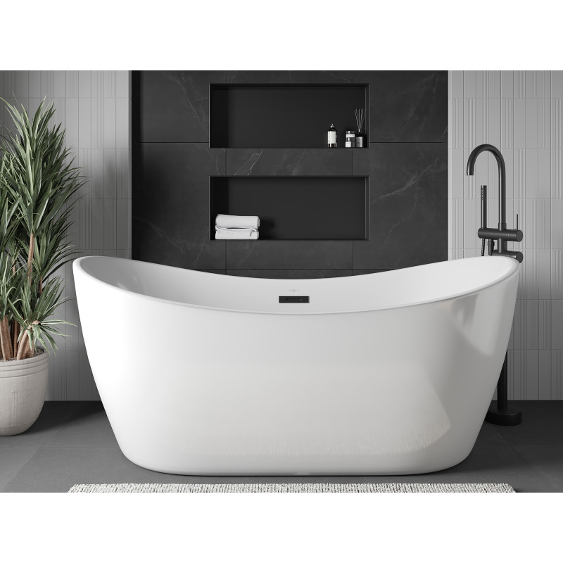 Mexen X-Wall-NR półka wnękowa bez kołnierza 75 x 30 cm, czarna - 1971753010