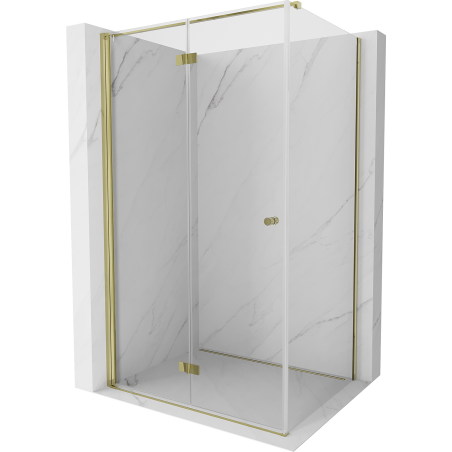 Mexen Mist-F cabine de douche pliante gauche 110 x 80 cm, transparent, or - 8A6T-110-080-50-00-L