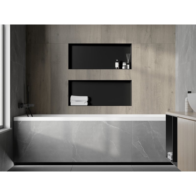 Mexen X-Wall-NR estante empotrado sin reborde 75 x 30 cm, negro - 1971753010