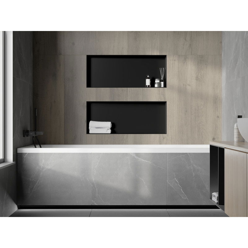 Mexen X-Wall-NR nis nis plank zonder rand 75 x 30 cm, zwart - 1971753010