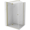 Mexen Mist-F folding shower cabin left 100 x 95 cm, transparent, gold - 8A6T-100-095-50-00-L