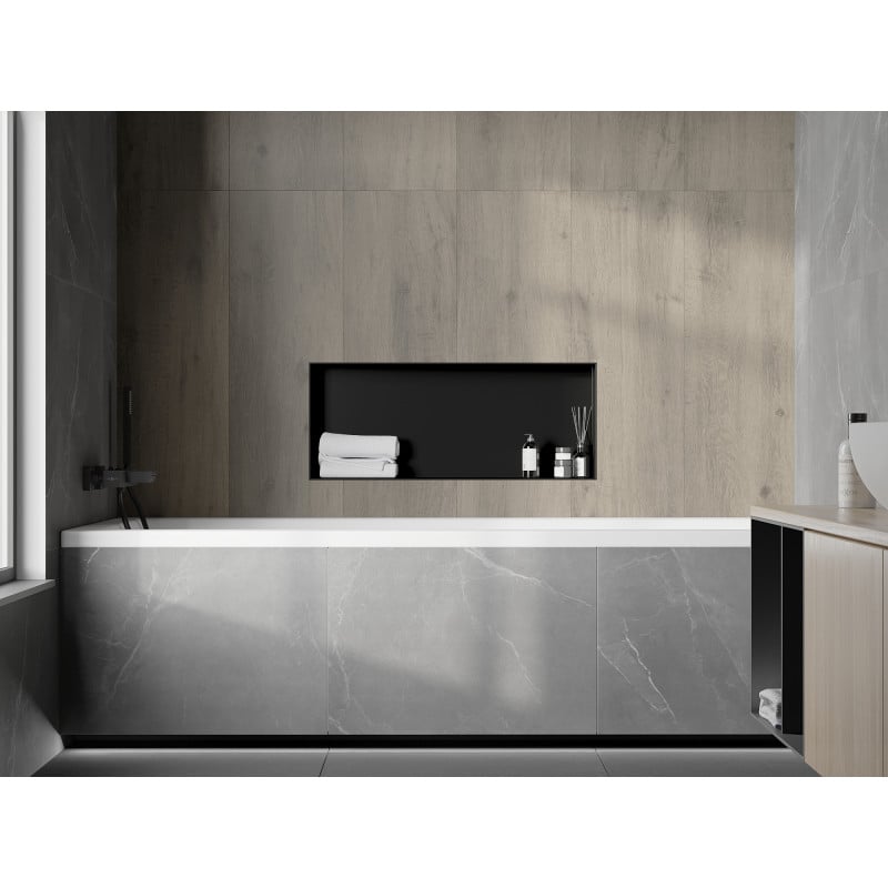 Mexen X-Wall-NR Nischenregal ohne Flansch 75 x 30 cm, schwarz - 1971753010