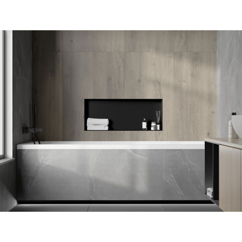 Mexen X-Wall-NR prateleira embutida sem flange 75 x 30 cm, preta - 1971753010