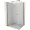 Mexen Mist-F T Duschkabine klappbar links 85 x 120 cm, transparent, gold - 8A6T-085-120-50-00-L