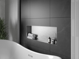 Mexen X-Wall-NR Nischeregal ouni Rand 90 x 30 cm, Inox - 1911903010