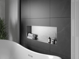 Mexen X-Wall-NR nischhylla utan fläns 90 x 30 cm, inox - 1911903010