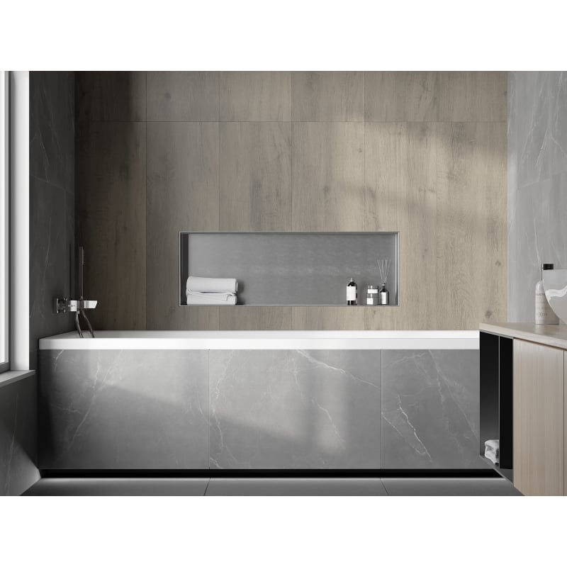 Mexen X-Wall-NR estante empotrado sin reborde 90 x 30 cm, inox - 1911903010