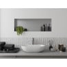 Mexen X-Wall-NR inbouwplank zonder flens 90 x 30 cm, inox - 1911903010