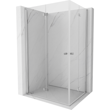 Mexen Mist-F Duo Falt-Duschkabine 110 x 100 cm, transparent, Chrom - 8A6-110L-100P-01-00
