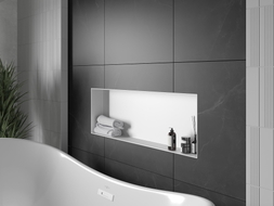 Mexen X-Wall-NR étagère encastrable sans collier 90 x 30 cm, blanche - 1921903010