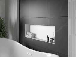 Mexen X-Wall-NR inbouwplank zonder flens 90 x 30 cm, wit - 1921903010