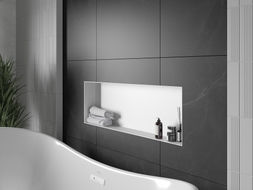 Mexen X-Wall-NR recessed shelf without flange 90 x 30 cm, white - 1921903010