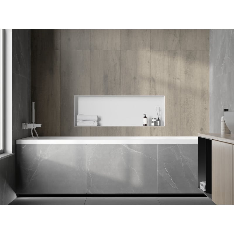 Mexen X-Wall-NR estante empotrado sin borde 90 x 30 cm, blanco - 1921903010