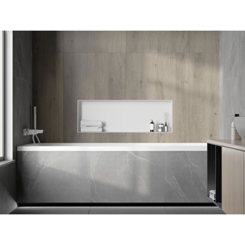 Mexen X-Wall-NR inbouwplank zonder flens 90 x 30 cm, wit - 1921903010