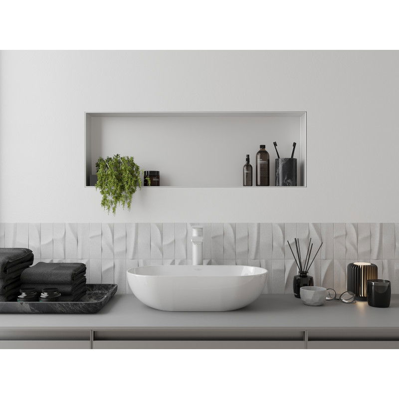 Mexen X-Wall-NR nisas plaukts bez atloka 90 x 30 cm, balts - 1921903010