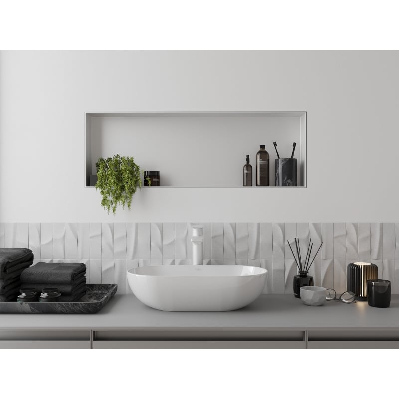 Mexen X-Wall-NR recessed shelf without flange 90 x 30 cm, white - 1921903010