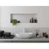 Mexen X-Wall-NR estante empotrado sin reborde 90 x 30 cm, blanco - 1921903010