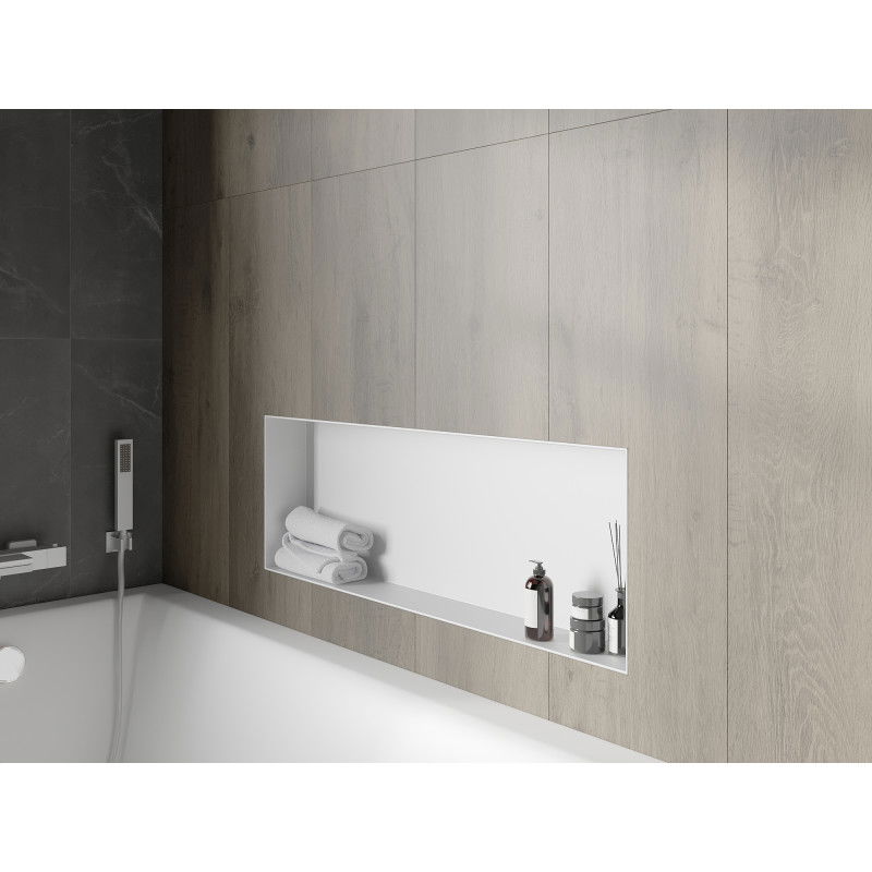 Mexen X-Wall-NR estante empotrado sin borde 90 x 30 cm, blanco - 1921903010