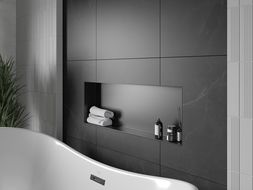 Mexen X-Wall-NR Nischenregal ohne Flansch 90 x 30 cm, schwarz - 1971903010