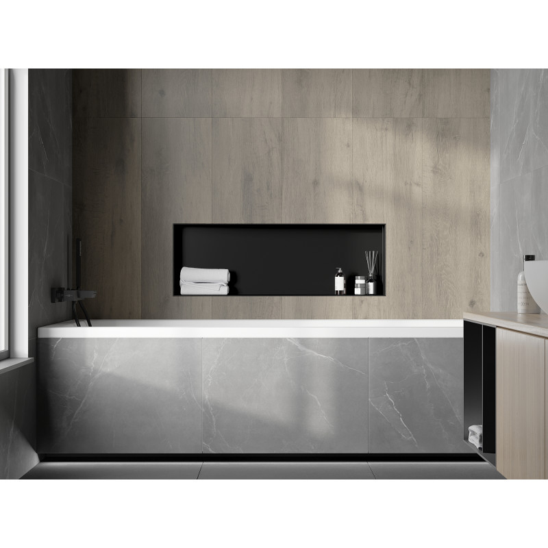 Mexen X-Wall-NR nis nis zonder flens 90 x 30 cm, zwart - 1971903010