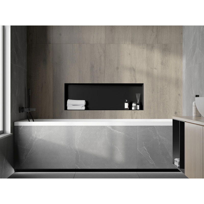 Mexen X-Wall-NR prateleira embutida sem flange 90 x 30 cm, preta - 1971903010