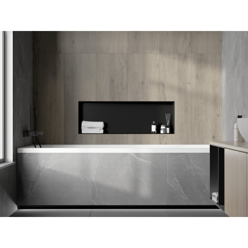 Mexen X-Wall-NR recessed shelf without flange 90 x 30 cm, black - 1971903010