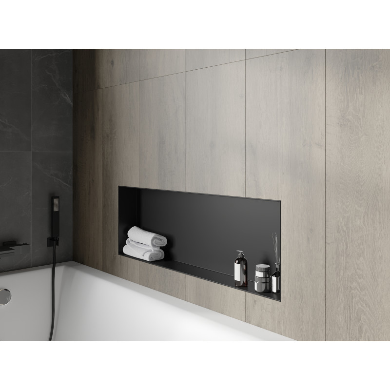 Mexen X-Wall-NR étagère encastrée sans rebord 90 x 30 cm, noire - 1971903010