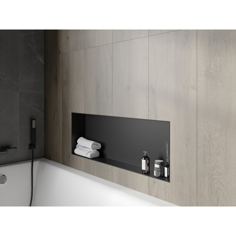 Mexen X-Wall-NR nisplank zonder flens 90 x 30 cm, zwart - 1971903010