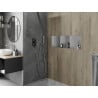 Mexen X-Wall-NR étagère encastrée sans rebord avec étagère 90 x 30 cm, inox - 1911903010S