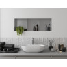 Mexen X-Wall-NR étagère encastrée sans bride avec plateau 90 x 30 cm, inox - 1911903010S