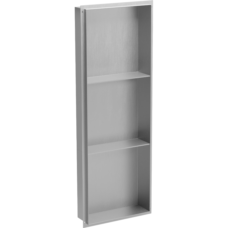 Mexen X-Wall-NR étagère encastrée sans rebord avec étagère 90 x 30 cm, inox - 1911903010S