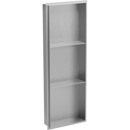 Mexen X-Wall-NR inbouwnis plank zonder flens met plank 90 x 30 cm, inox - 1911903010S