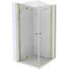 Mexen Mist-F Duo faltbare Duschkabine 70 x 70 cm, transparent, gold - 8A6-070L-070P-50-00