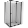 Mexen Mist-F T cabine de douche pliable droite 120 x 80 cm, cadre noir, noir - 8A6T-120-080-70-70-P