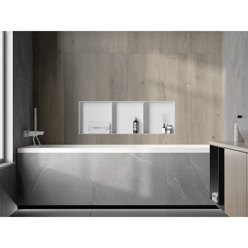 Mexen X-Wall-NR inbouwplank zonder flens met plank 90 x 30 cm, wit - 1921903010S