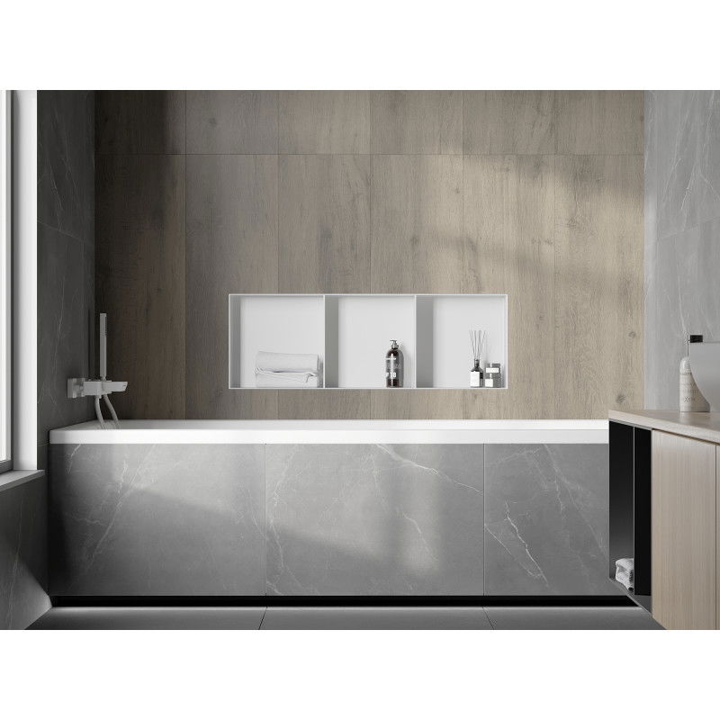 Mexen X-Wall-NR mensola ad incasso senza flangia con ripiano 90 x 30 cm, bianco - 1921903010S