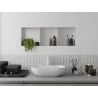 Mexen X-Wall-NR inbouwplank zonder flens met plank 90 x 30 cm, wit - 1921903010S