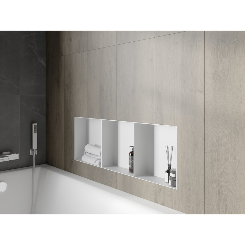 Mexen X-Wall-NR étagère murale sans rebord avec tablette 90 x 30 cm, blanche - 1921903010S