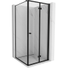 Mexen Mist-F folding shower cabin right 85 x 85 cm, black frame, black - 8A6T-085-085-70-70-P