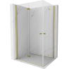Mexen Mist-F Duo folding shower enclosure left 95 x 75 cm, transparent, gold - 8A6-095L-075P-50-00