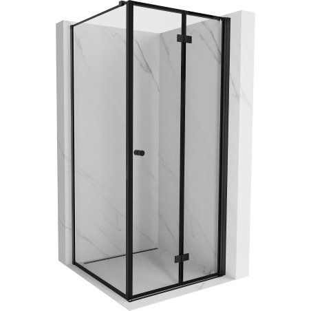 Mexen Mist-F folding shower enclosure right 95 x 95 cm, black frame, black - 8A6T-095-095-70-70-P