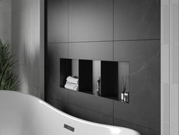 Mexen X-Wall-NR Einbau-Regal ohne Blende mit Regalboden 90 x 30 cm, schwarz - 1971903010S