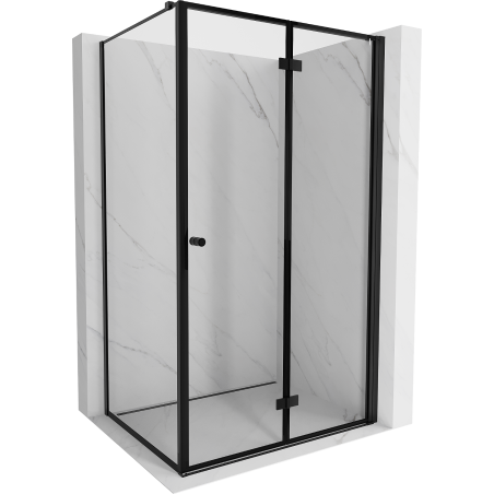 Mexen Mist-F cabine de douche pliante droite 80 x 110 cm, cadre noir, noir - 8A6T-080-110-70-70-P