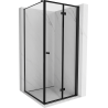 Mexen Mist-F folding shower cabin right 110 x 110 cm, black frame, black - 8A6T-110-110-70-70-P